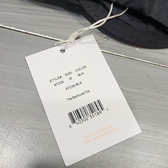 Andie Swim The‎ Bermuda Bikini Top Size Medium Black Style AT239 - Picture 5 of 6